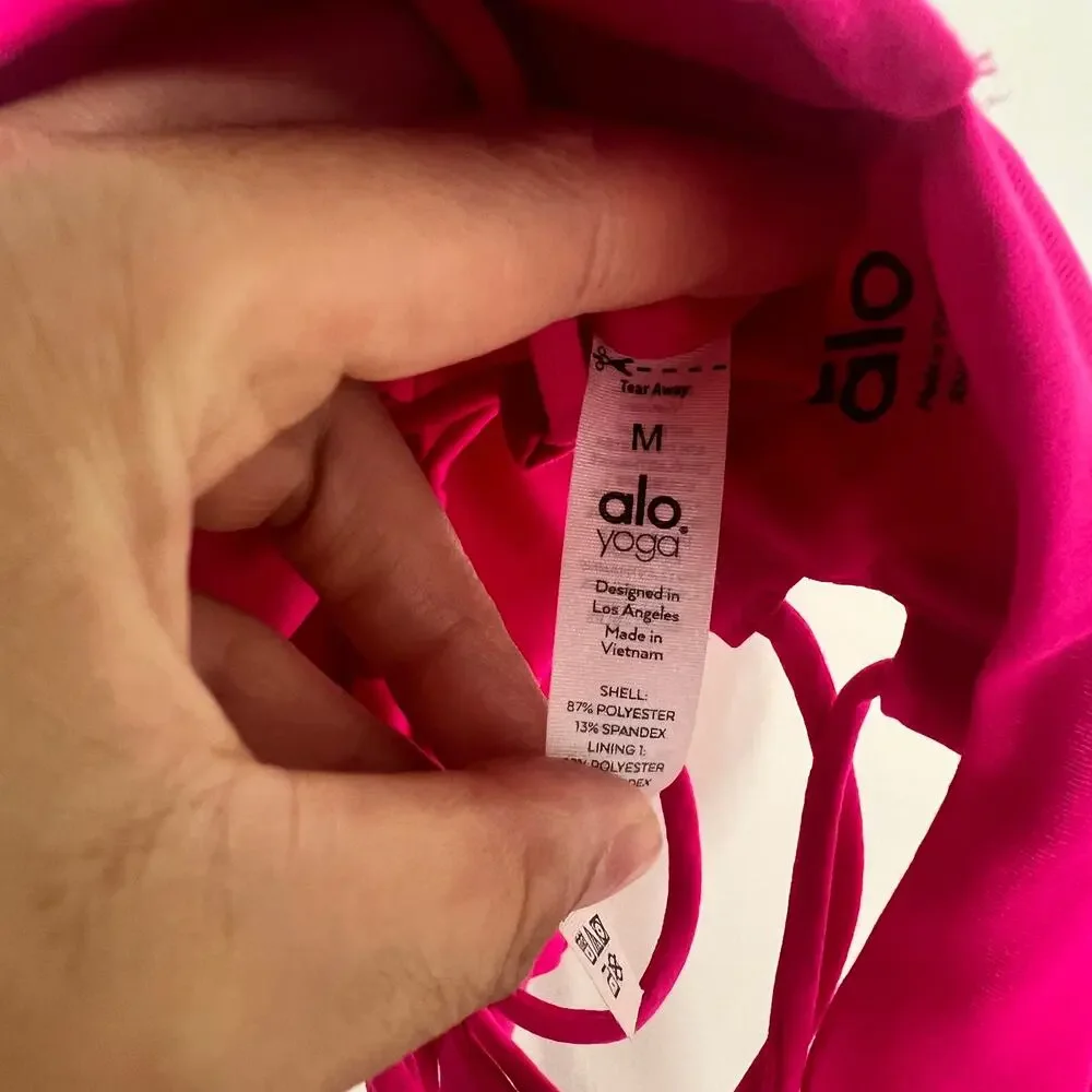 Alo Yoga Movement Bra Open Up Neon Pink Women’s Medium